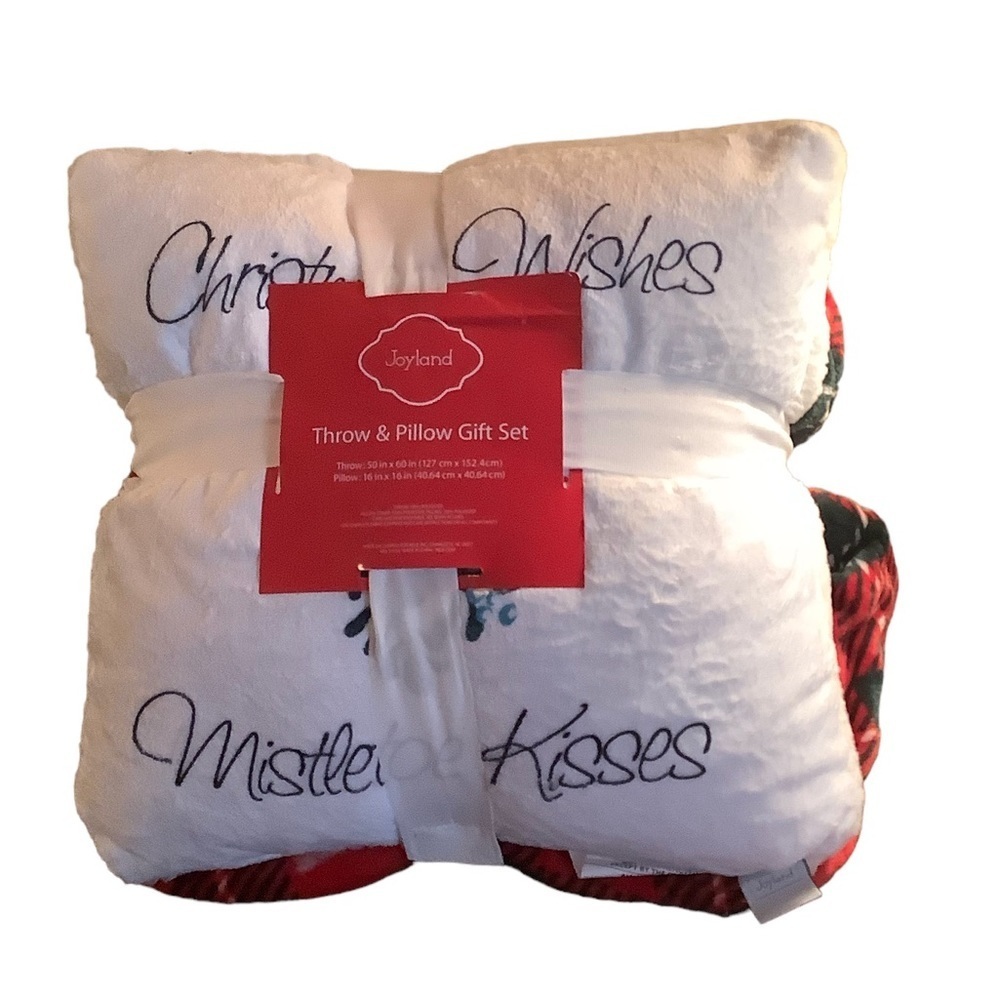 Joyland Holiday Throw & Pillow Gift Set. - Picture 2 of 7